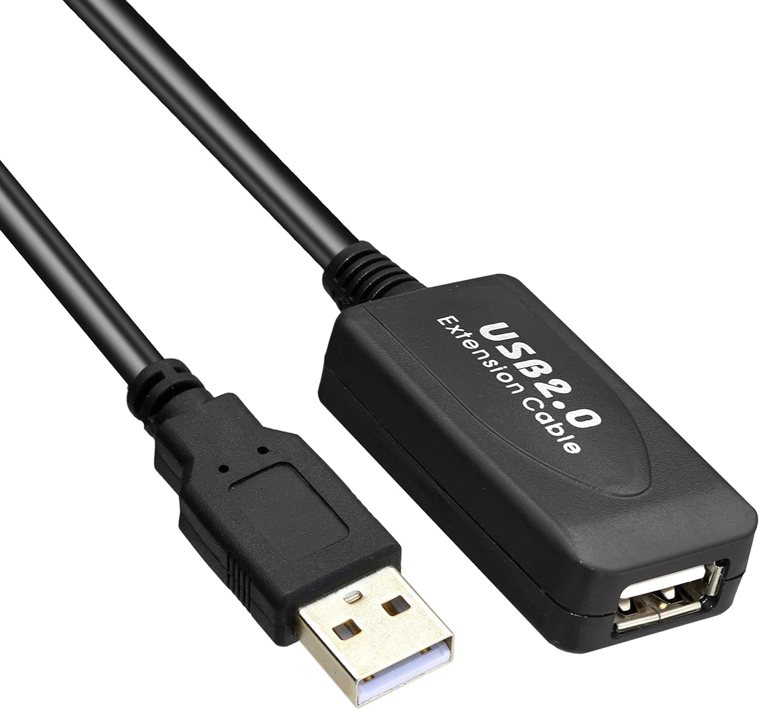 Storite 20M Active USB 2.0 Extension Cable Male to Female with Aluminum Platinum Layer (4.5V Min) - Compatible with Printers, Cameras, Webcams - Perfect for Home Office, Gaming Setup & Smart Devices Connectivity