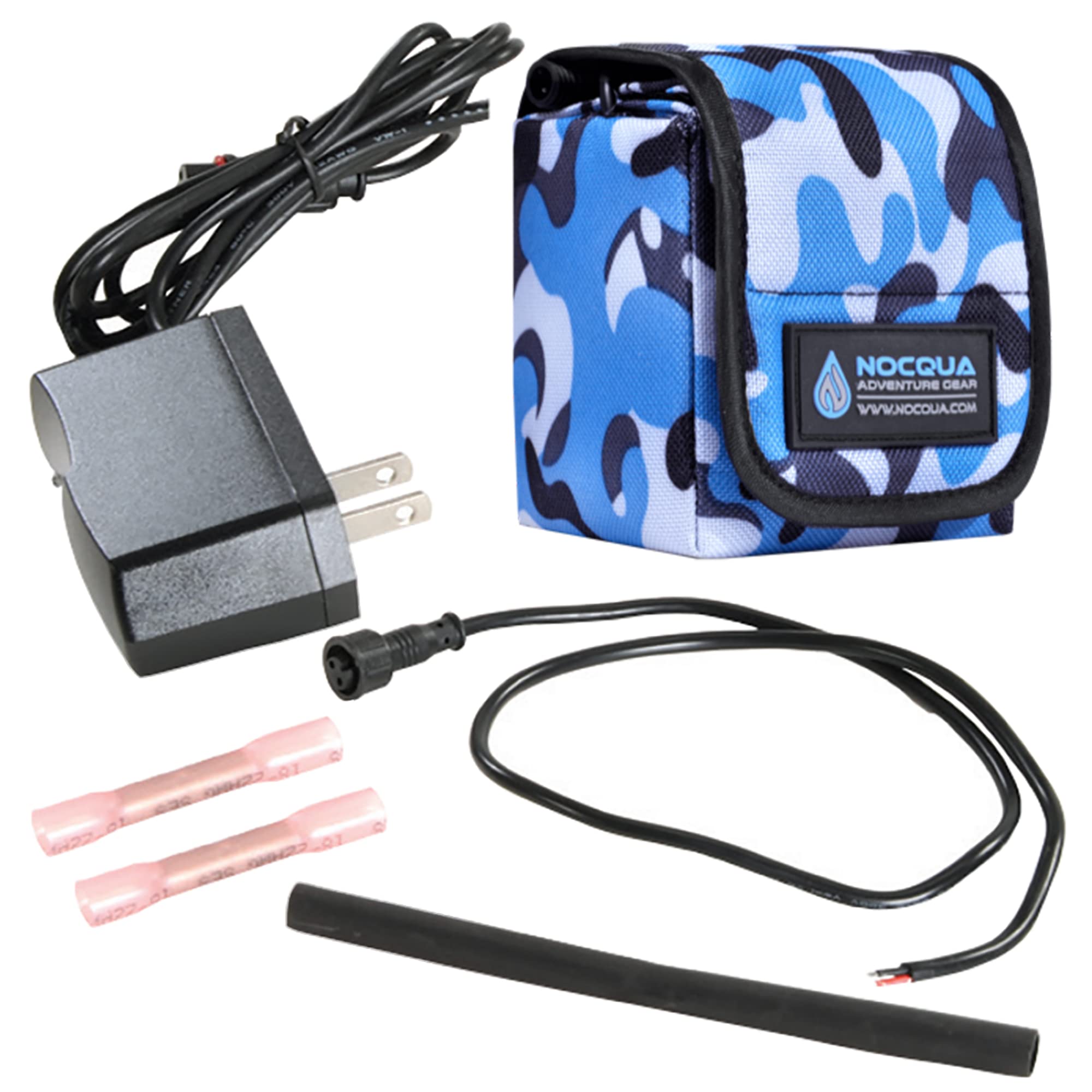 Nocqua Pro Power Water-Resistant Battery & Charger Kit - 12V Rechargeable for GPS, Fish Finders, Marine Electronics | Perfect for Boating, Fishing & Outdoor Adventures