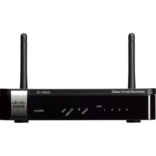 Cisco RV180W Wireless-N VPN Router - 4-Port Gigabit Switch - Secure Small Business WiFi Router for Office & Home Use | 802.11b/g/n | Reliable Network Connectivity for Remote Work & Streaming