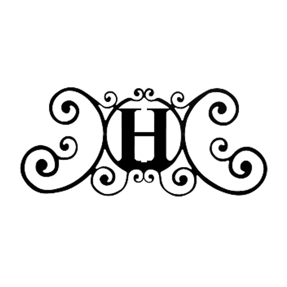 24 Inch Decorative House Plaque Letter H - Personalized Home Wall Decor for Living Room, Bedroom & Front Door