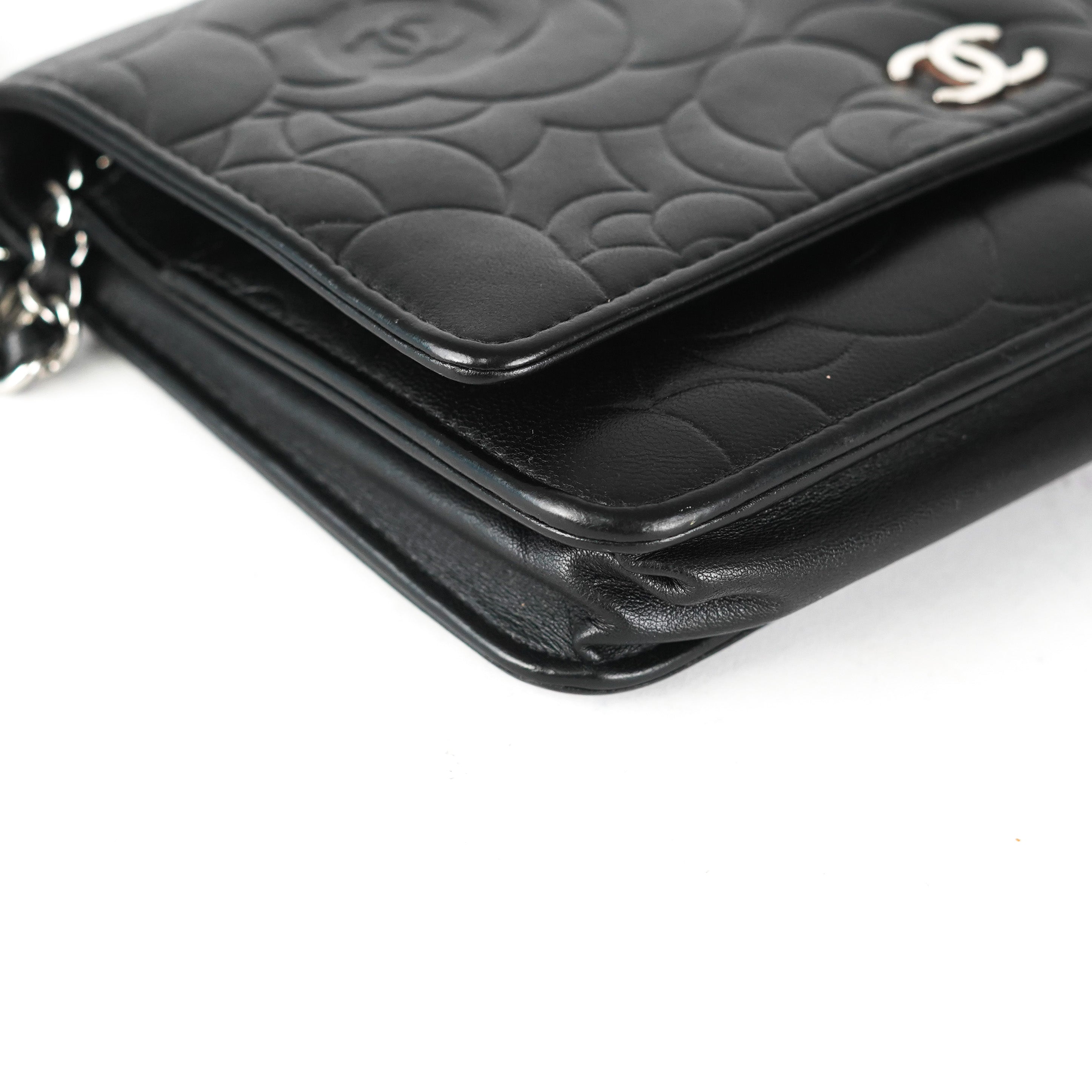 Chanel Camelia Wallet on Chain Black Crossbody Bag - Luxury Designer WOC for Women - Perfect for Evening Out, Parties & Special Occasions