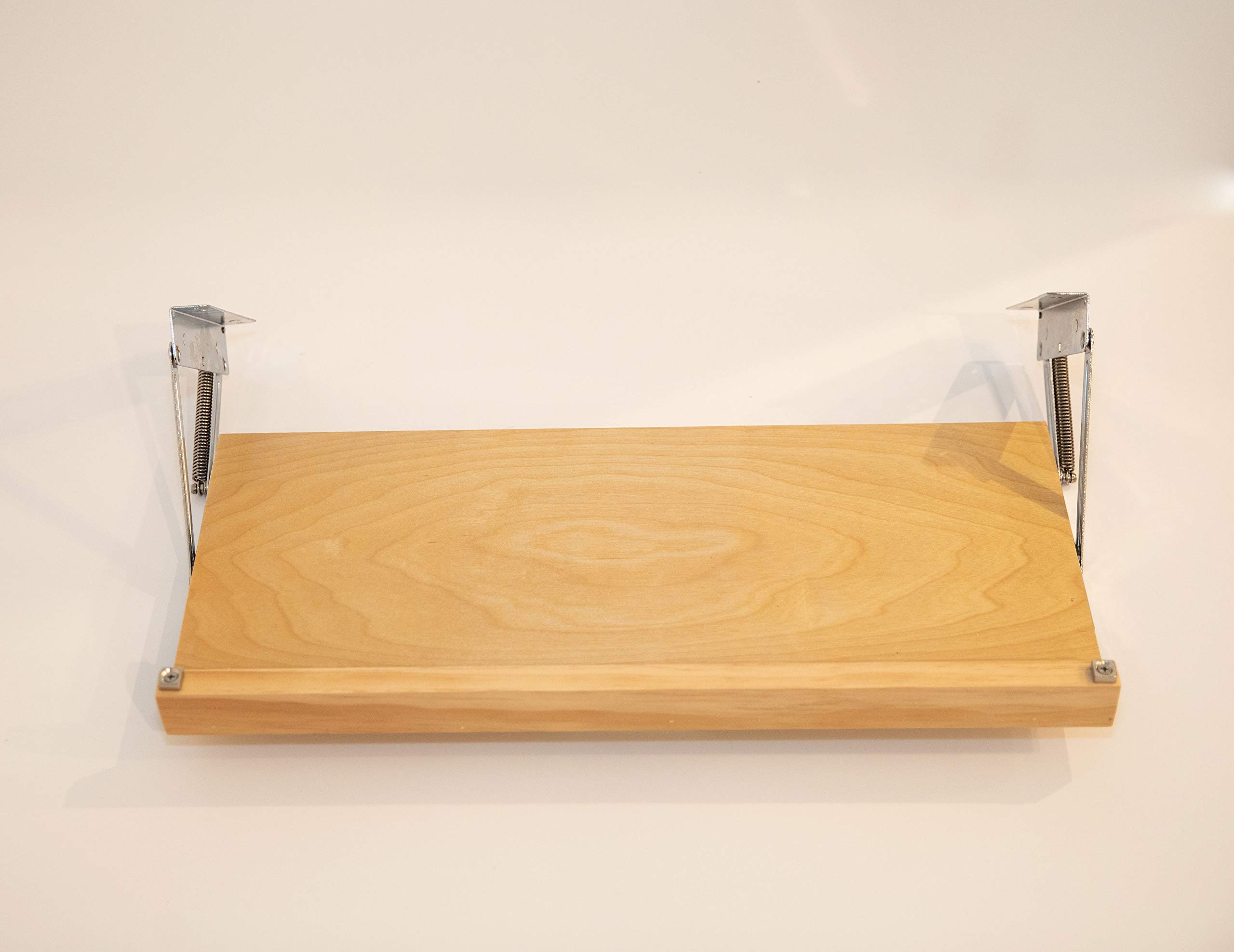 Under Cabinet Cookbook or Tablet Holder - Unfinished Wood Organizer for Kitchen, Office & Reading - Space-Saving Storage Solution for Recipes, iPads & Books
