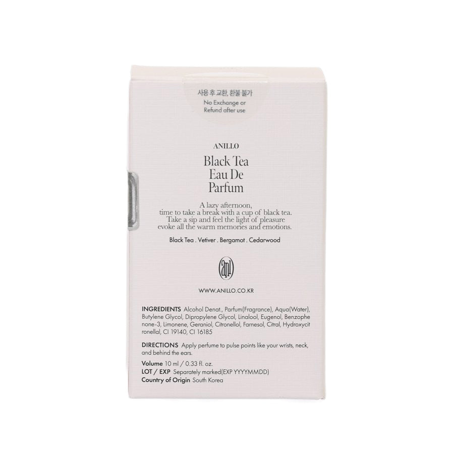 Premium ANILLO Black Tea Eau De Parfum 10mL - Long Lasting Fragrance for Women, Floral & Woody Notes - Perfect for Daily Wear, Date Nights & Special Occasions