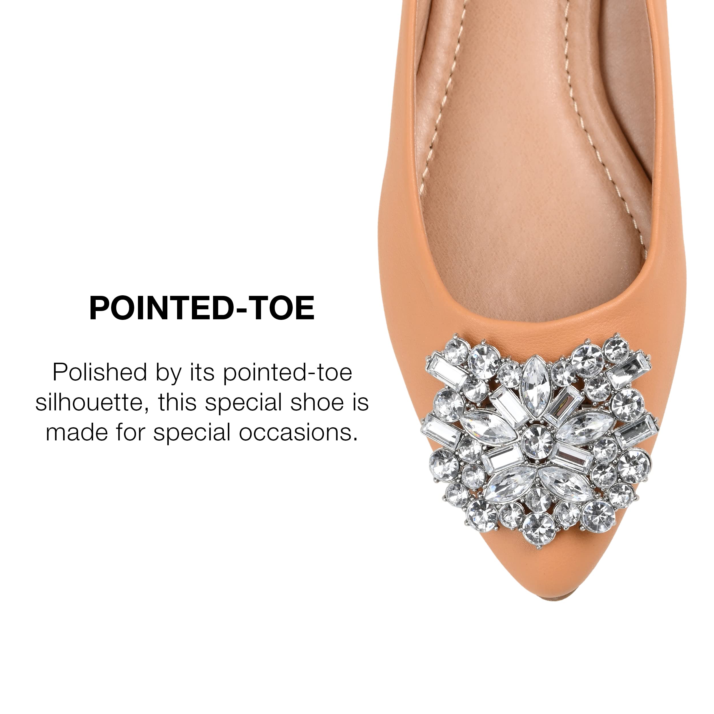 Journee Women's Renzo Comfortable Dress Flats - Stylish & Lightweight Casual Shoes for Work, Office, and Everyday Wear