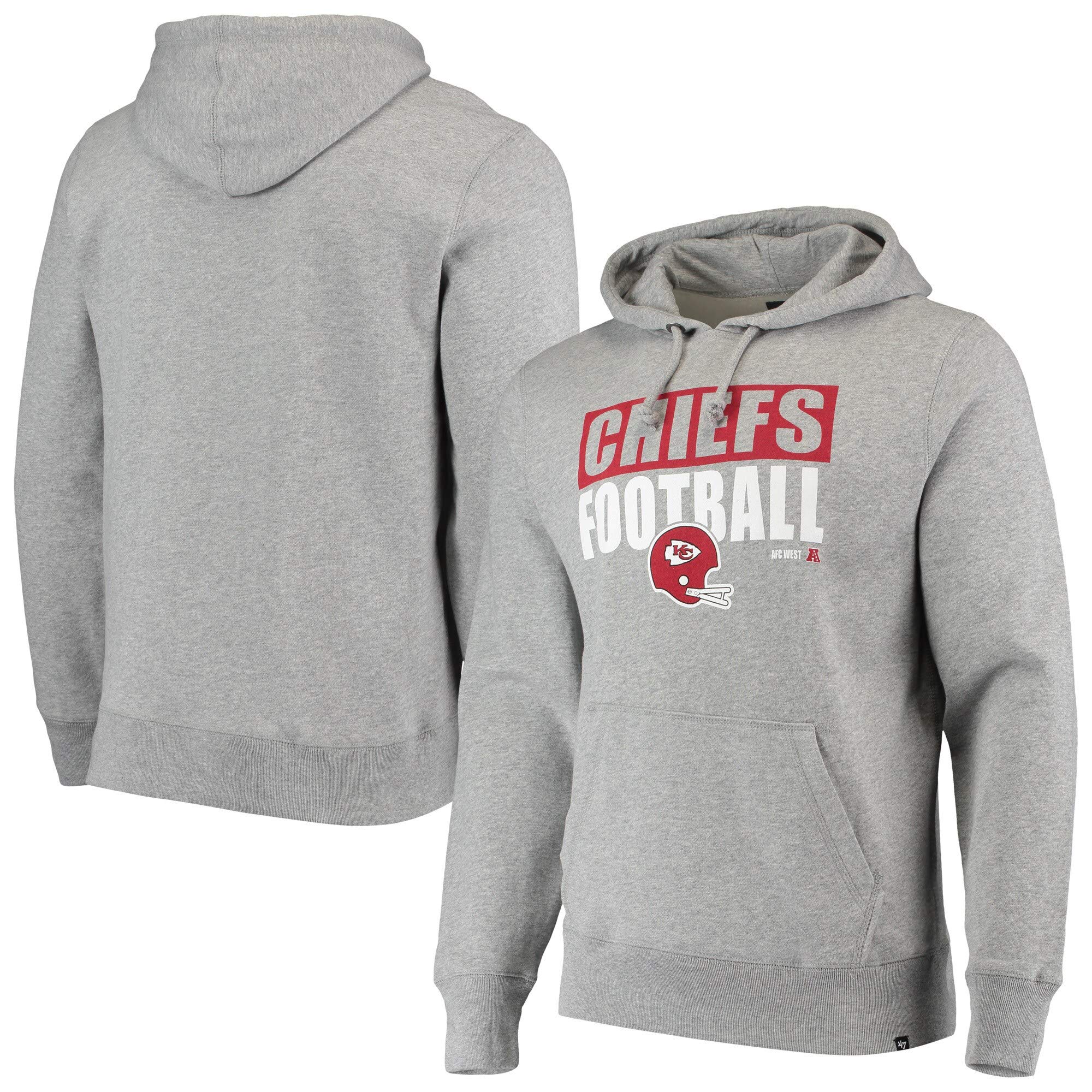 47 Men's Heathered NFL Team Logo Pullover Hoodie Sweatshirt - Comfortable & Stylish for Game Day, Casual Wear & Outdoor Activities