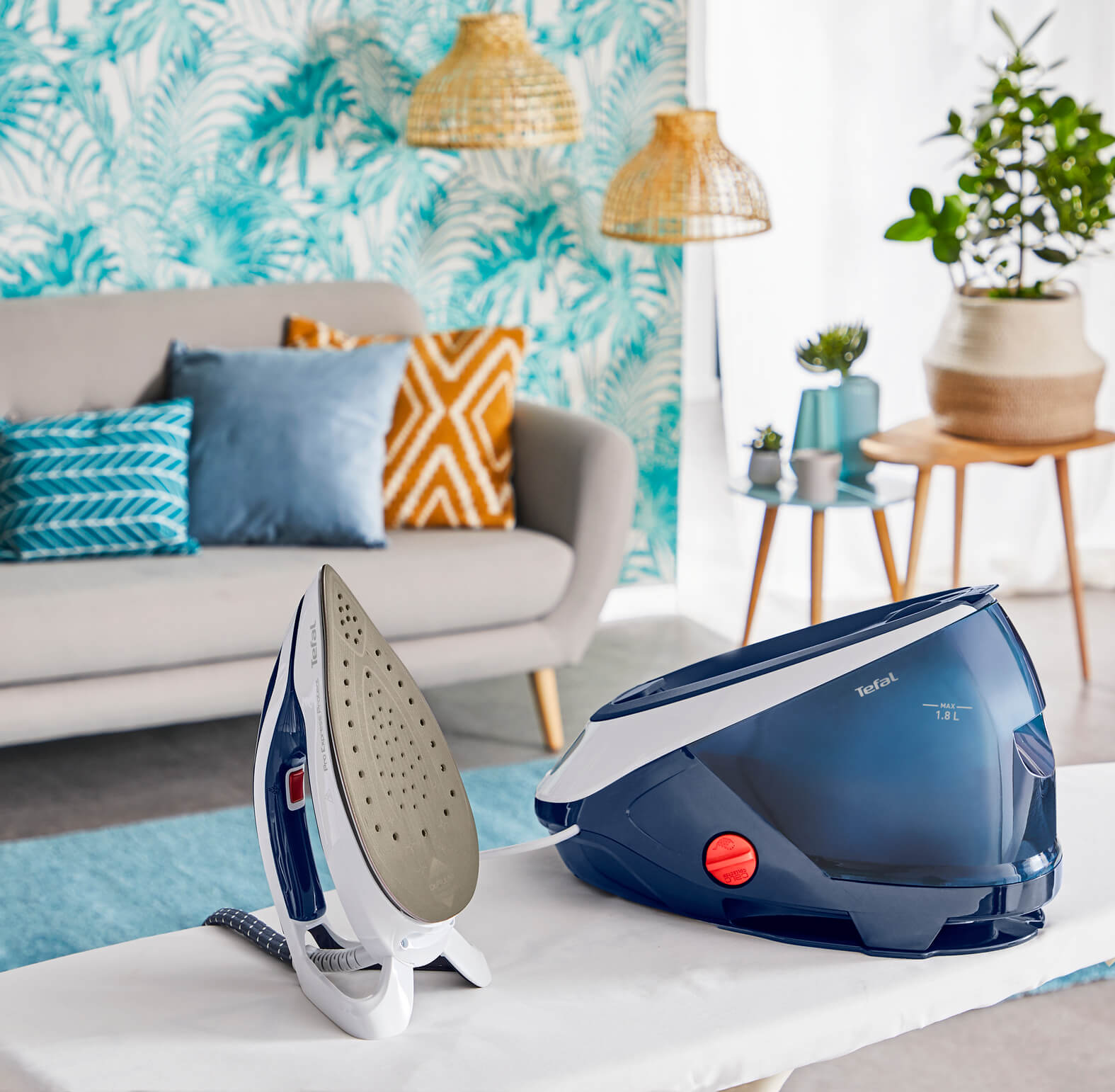 Tefal Pro Express Protect GV9222 Steam Generator Iron - Powerful 3000W, 5 Bar Pressure, Anti-Calc, Auto-Off - Perfect for Home & Professional Garment Care