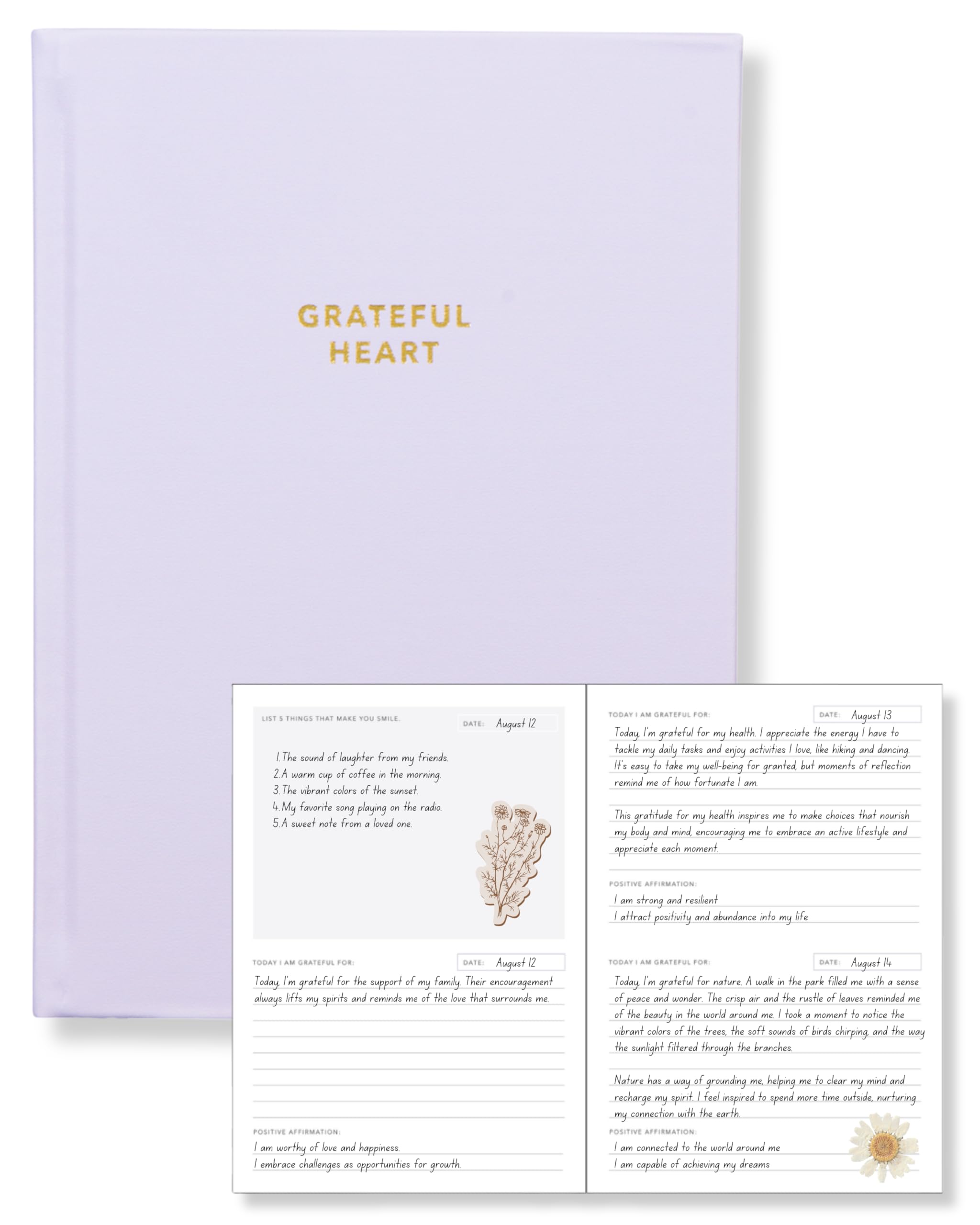 Lamare 2025 Daily Gratitude Journal for Women - Self Care, Affirmation & Mindfulness Planner with Prompts | Perfect for Daily Reflection, Stress Relief & Personal Growth