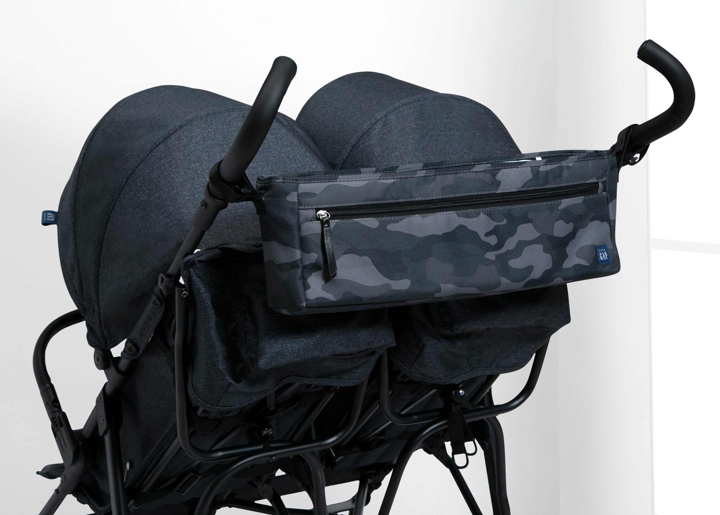 BabyGap Classic Parent Organizer for Double Stroller - Convenient Storage for Diapers, Bottles & Essentials - Perfect for Shopping, Travel & Family Outings