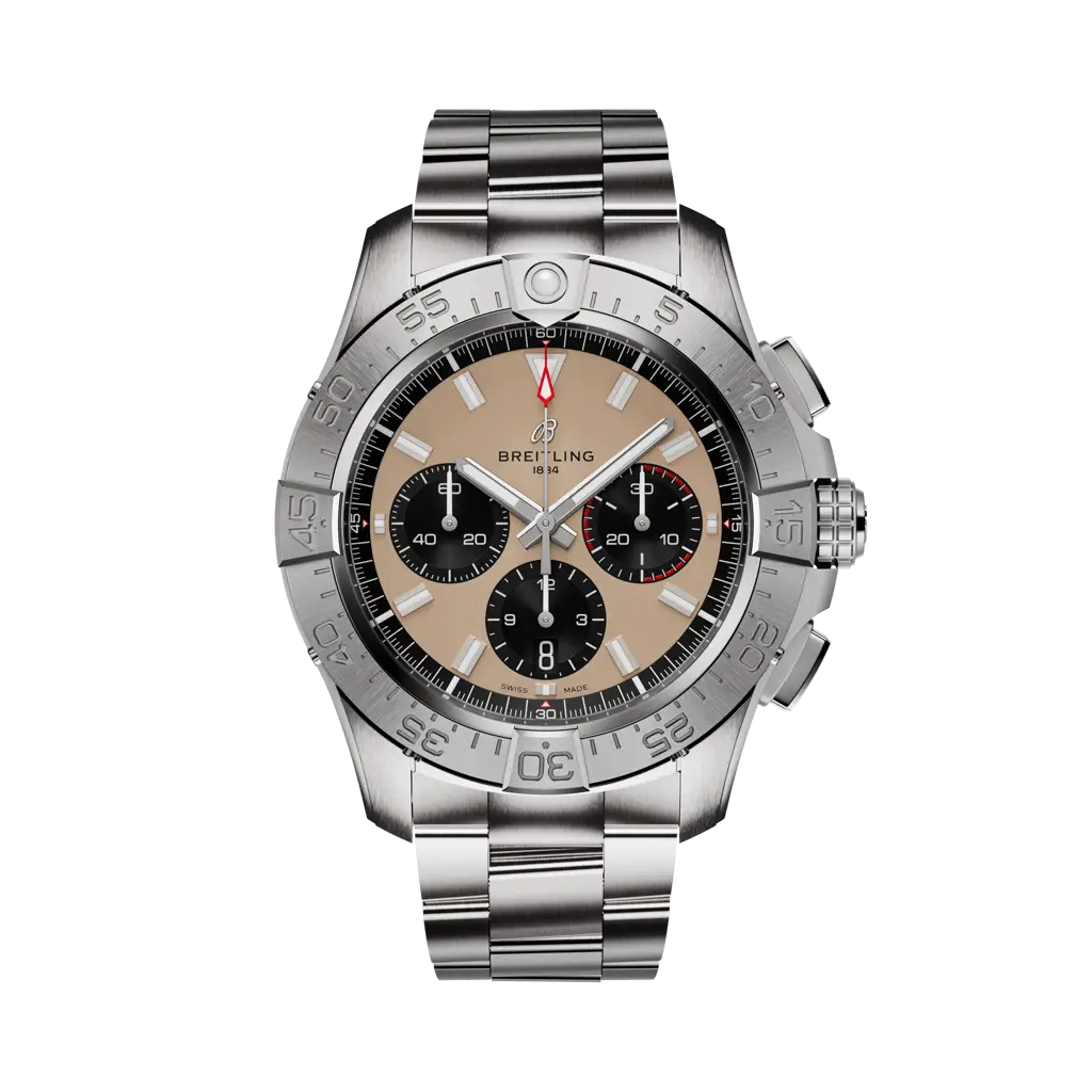Breitling Avenger B01 Chronograph 44mm Men's Watch AB0147101A1A1 - Luxury Automatic Chronograph for Aviation, Diving & Everyday Wear