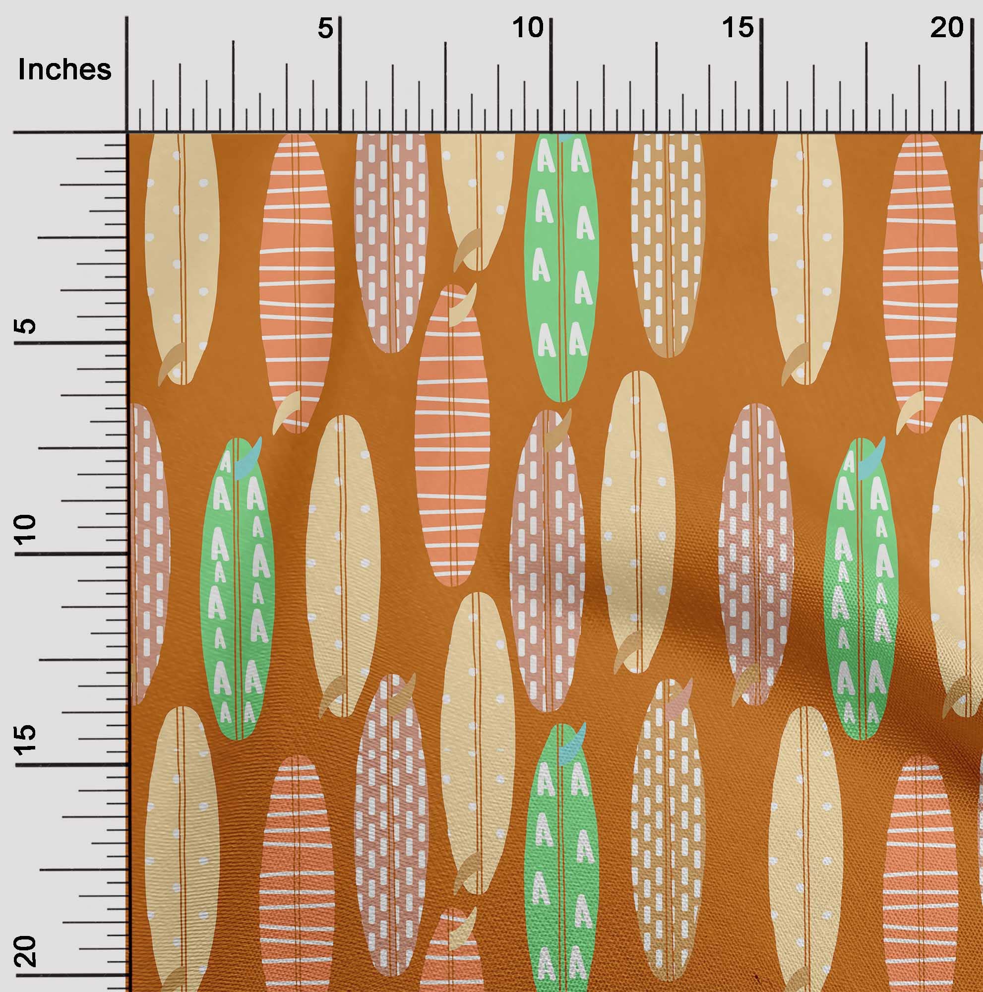 Premium Cotton Silk Blend Orange Floral Print Fabric for Kids - 42 Inch Wide Quilting & Sewing Material by The Yard (8483) - Perfect for DIY Crafts, Baby Clothes & Home Decor Projects