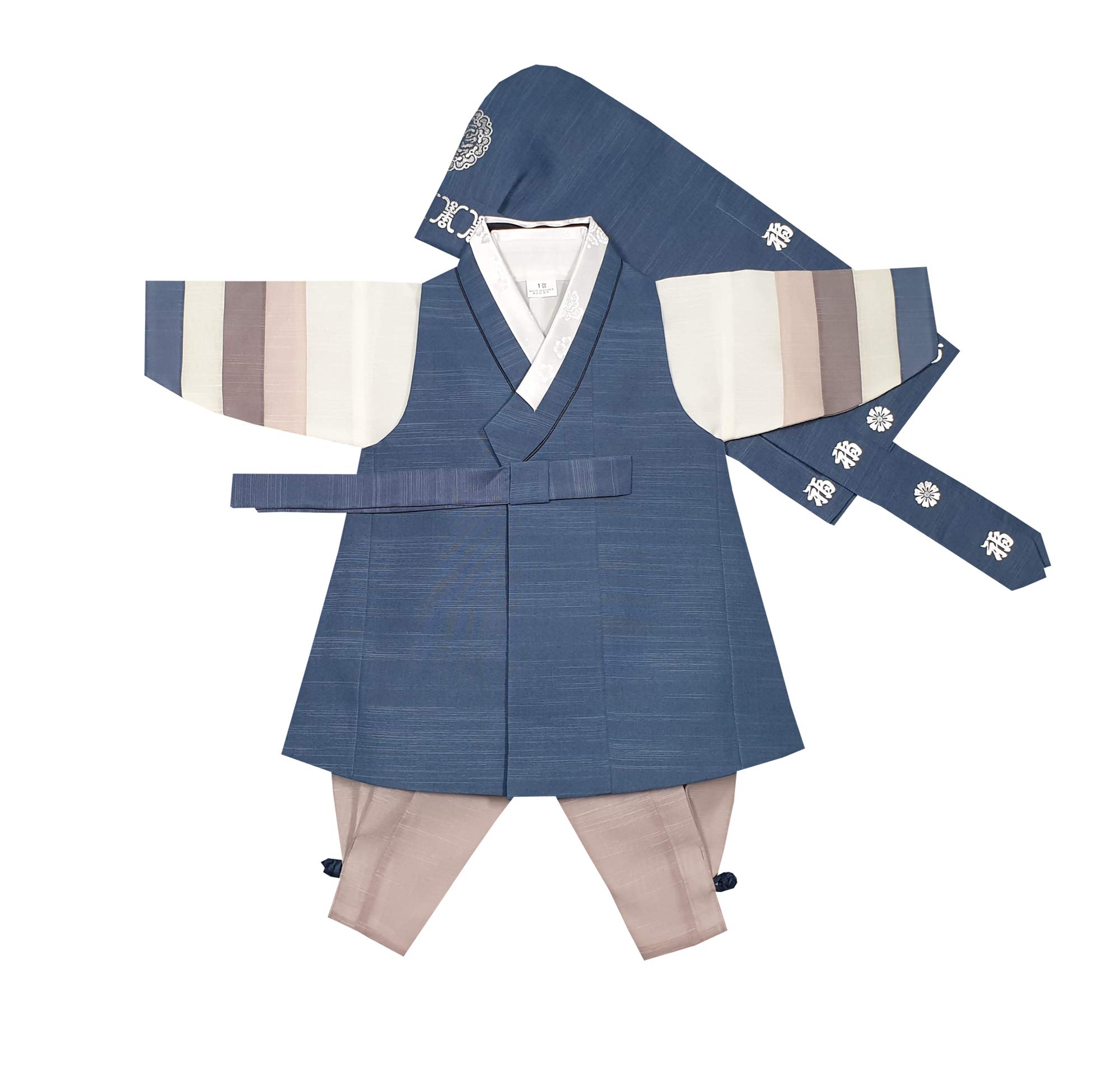 Traditional Korean Hanbok for Boys - Red & Light Navy Dolbok Outfit for 1st Birthday (Doljanchi) & Special Occasions | Ages 1-8 Years | Perfect for Cultural Celebrations, Photo Shoots & Festivals