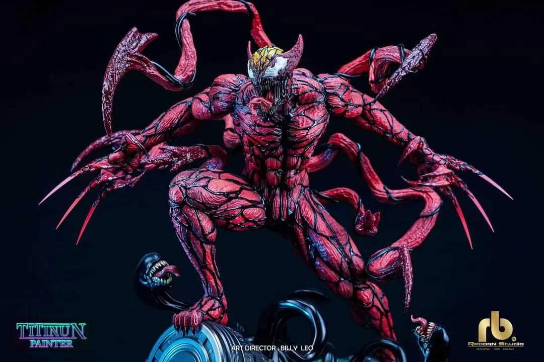 Reborn Studio Carnage Cletus Kasady Action Figure - Marvel Comics Supervillain Collectible for Display & Cosplay