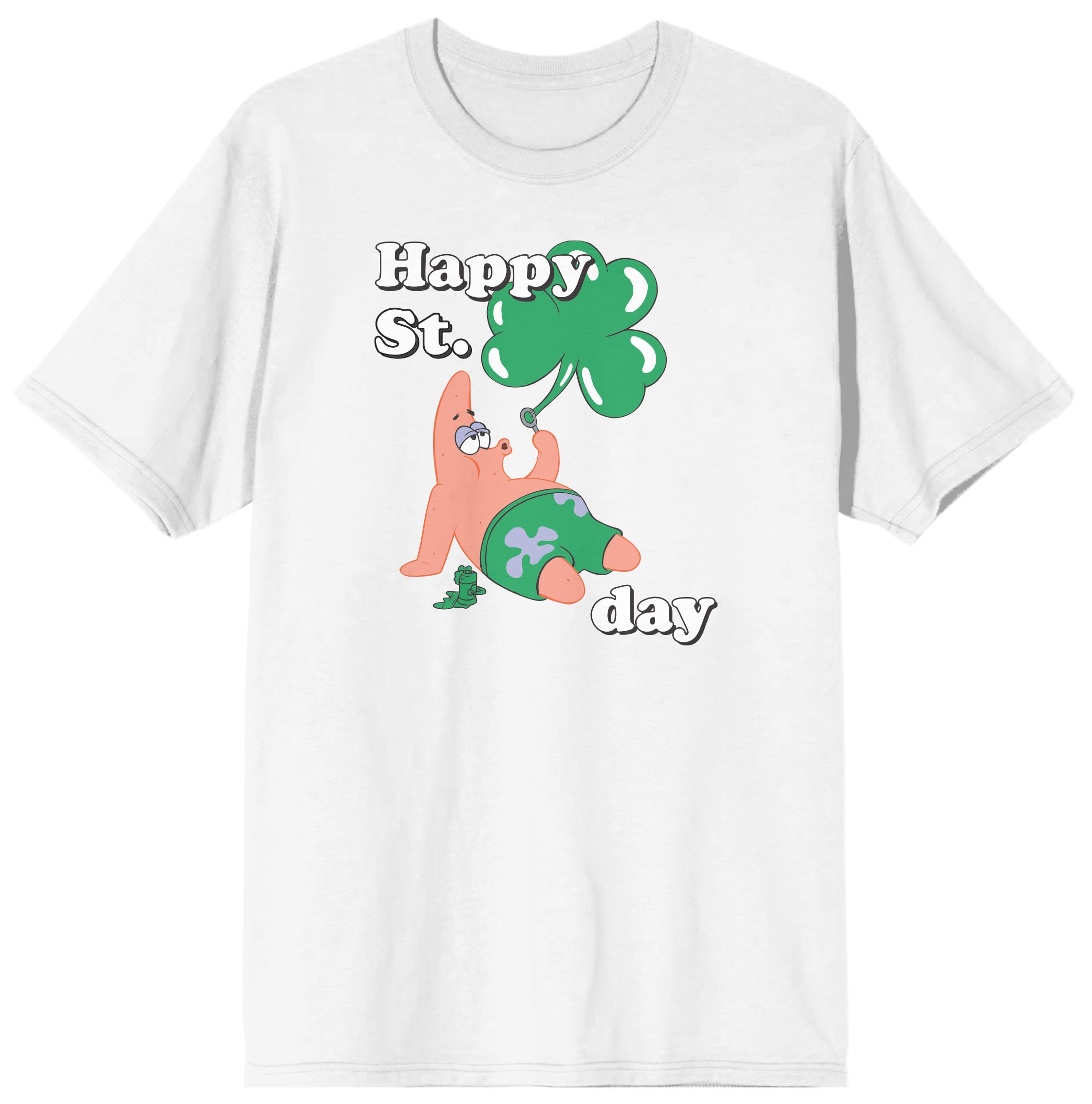 Spongebob Squarepants St. Patrick's Day Patrick Star Graphic T-Shirt - Funny Cartoon Character Tee for Men Women - Perfect for Parties, Cosplay & Casual Wear