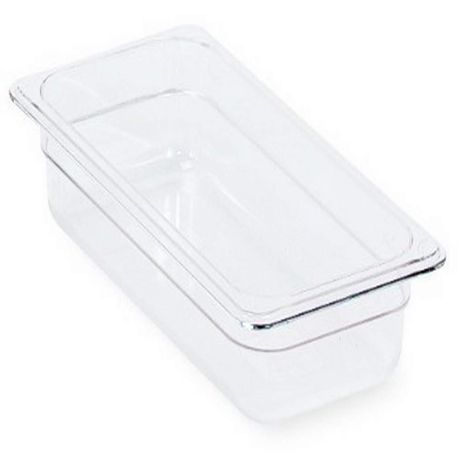 Crestware 4-Inch Half Size Polycarbonate Food Pan - Durable & BPA-Free for Commercial Kitchens, Catering, Buffets & Food Storage