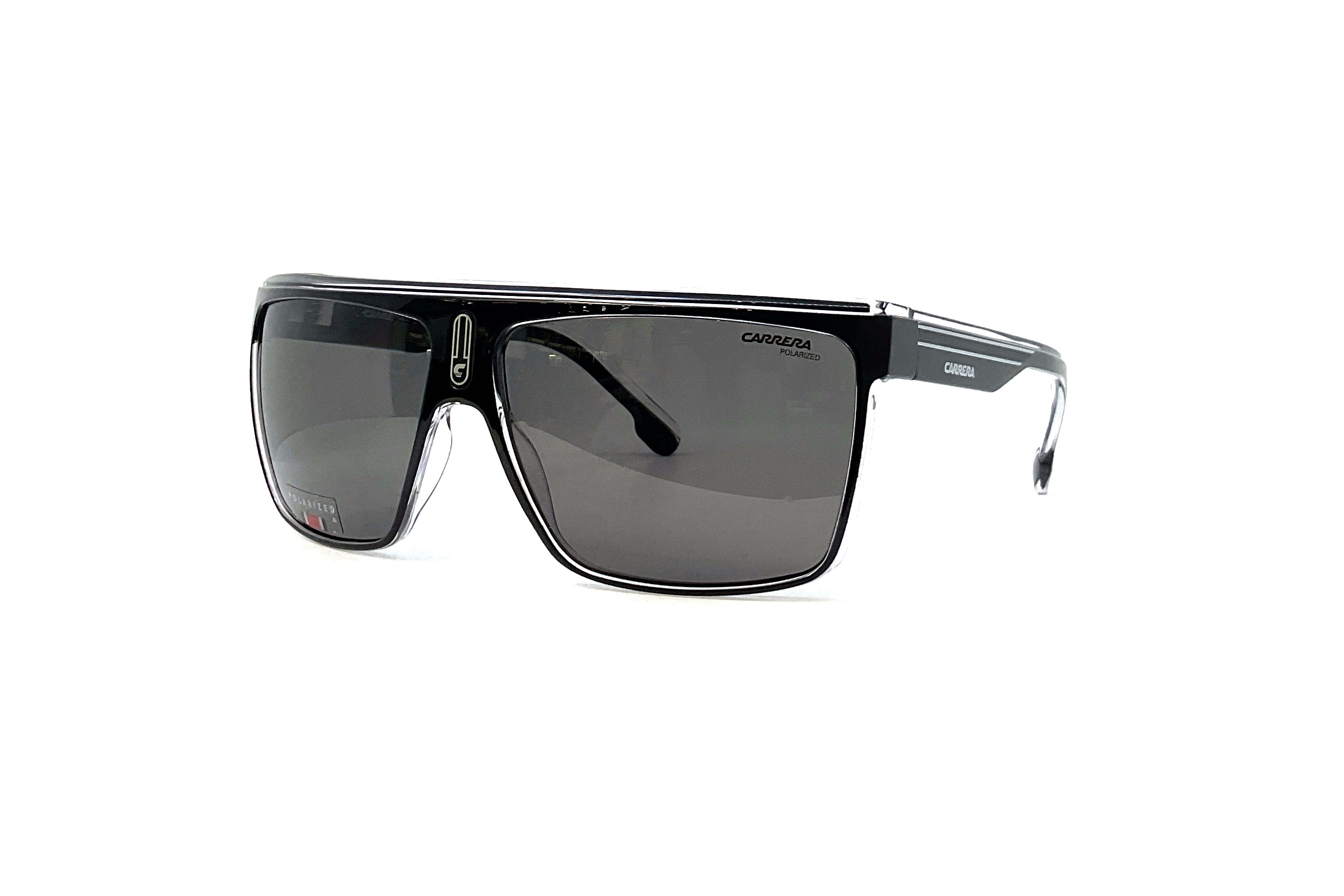Carrera 22/S Sunglasses - Black & White Polarized UV Protection for Men & Women - Perfect for Driving, Running, and Outdoor Sports