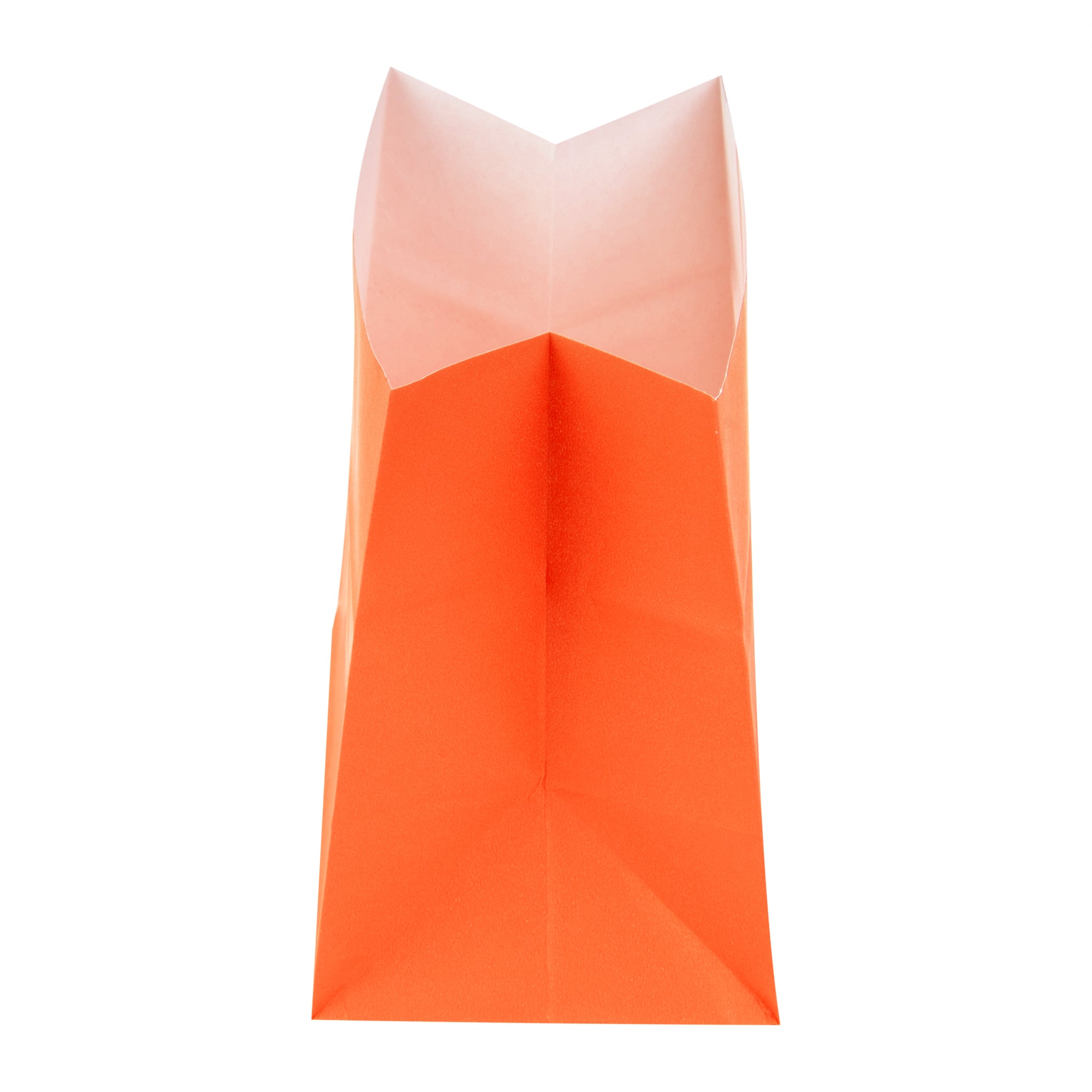 Eco-Friendly Orange Paper Snack Bags 3.75