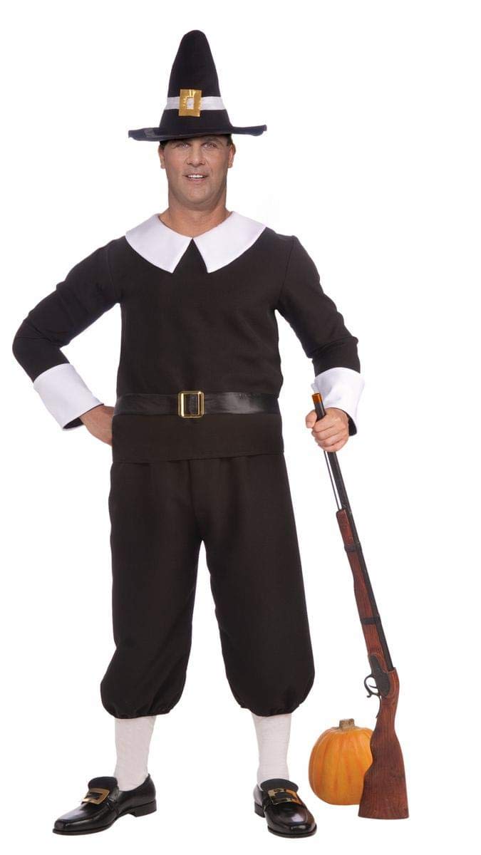 **Forum Plus-Size Plymouth Pilgrim Man Costume – Authentic Thanksgiving Outfit for Men – Perfect for Historical Reenactments, Thanksgiving Parties & Themed Events**