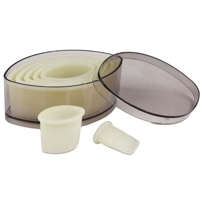 7-Piece Plain Barquette Cutter Set - Professional Pastry & Cake Decorating Tools for Bakers, Chefs & Home Bakers - Perfect for Fondant, Chocolate, Dough & Cookie Cutting