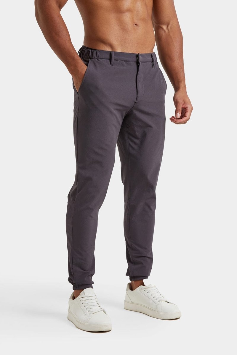 Premium Everyday Tech Pants for Men - Graphite Color | Comfortable & Durable Stretch Work Pants | Perfect for Office, Travel & Outdoor Activities