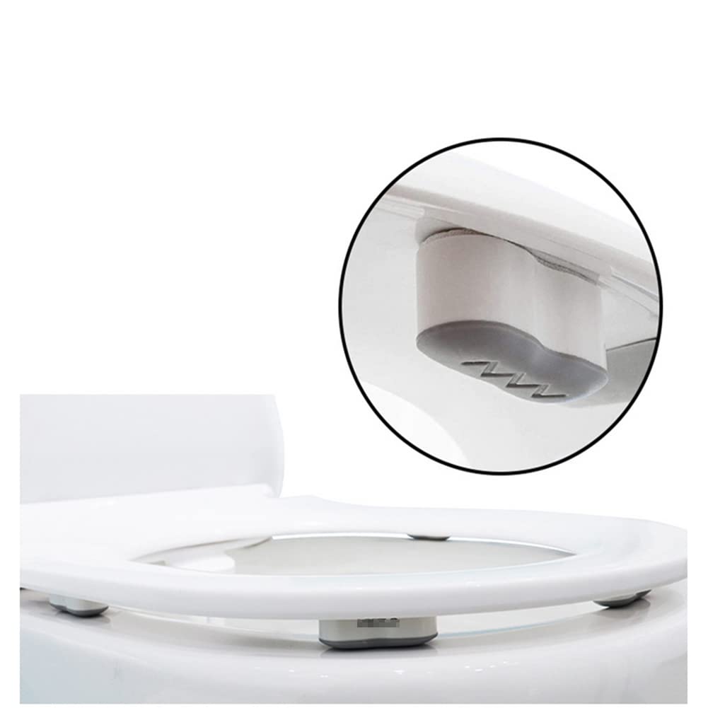 8-Piece Universal Bidet Toilet Seat Bumpers - Height Increasing Pads with Strong Adhesive Rubber for Home, Hotel, Hospital & School Use - Perfect for Toilet Seat Replacement and Comfort Enhancement