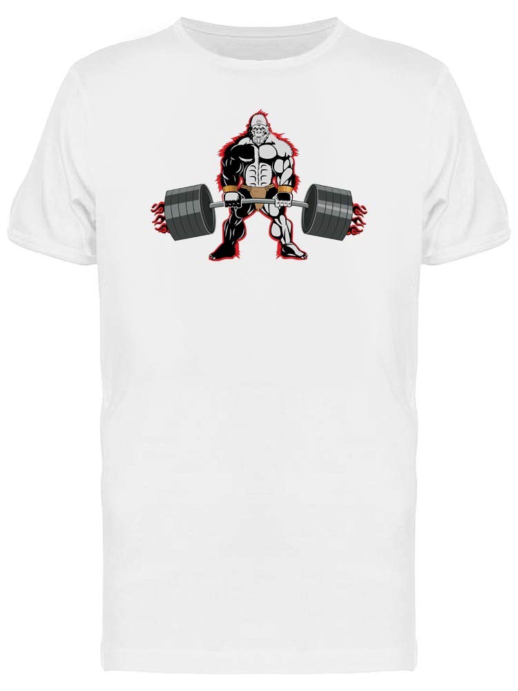 Gorilla with Red Aura Graphic T-Shirt for Men - Gym Workout & Casual Streetwear Tee
