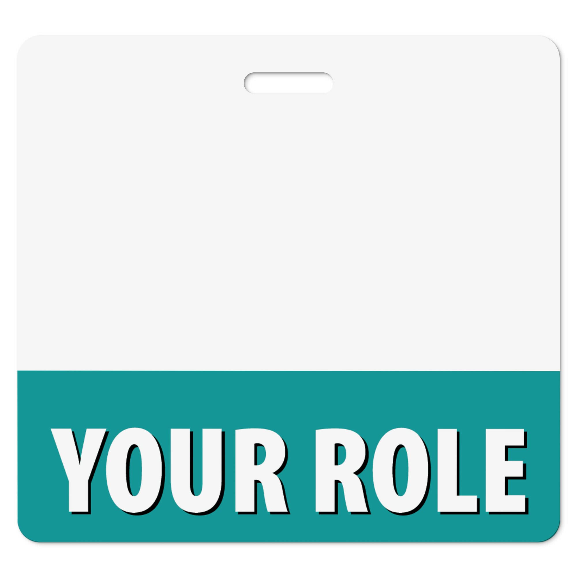 Custom Teal Horizontal Badge Buddy ID Backer Cards - 100 Pcs Bulk Pack with Double-Sided Printing - Durable & Water-Resistant for Nurses, Doctors & Healthcare Professionals - Perfect for Hospital IDs, Security Badges & Workplace Identification