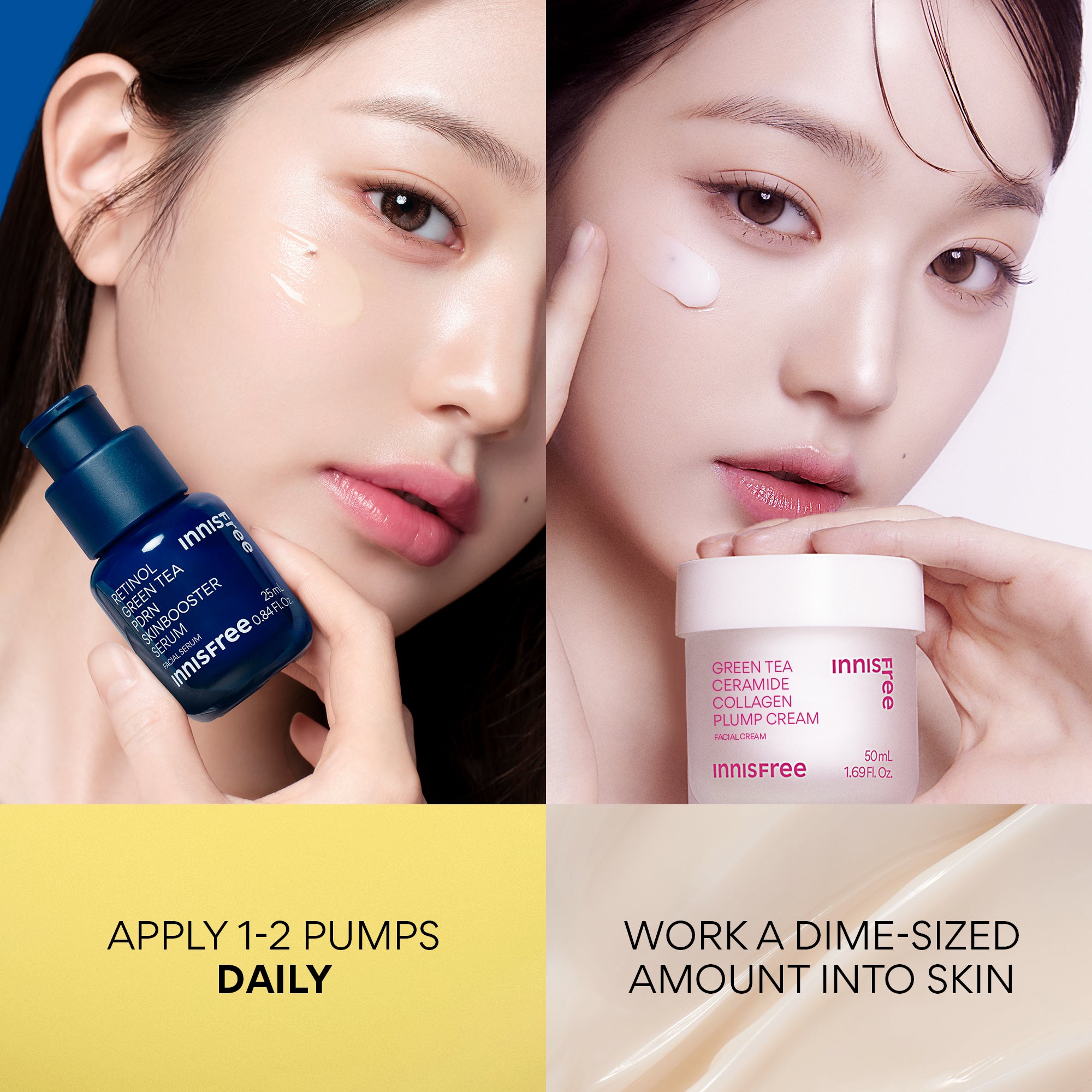 Firm & Plump Duo - Skin Tightening & Volumizing Serum for Face & Neck - Anti-Aging Treatment for Wrinkles & Fine Lines - Perfect for Nighttime Skincare Routine & Daily Moisturizing