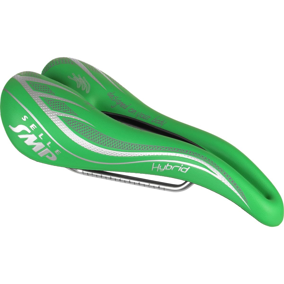 Selle SMP Hybrid Green Italia Bike Saddle - Comfortable Cycling Seat for Road & Mountain Bikes - Perfect for Long Rides & Commuting