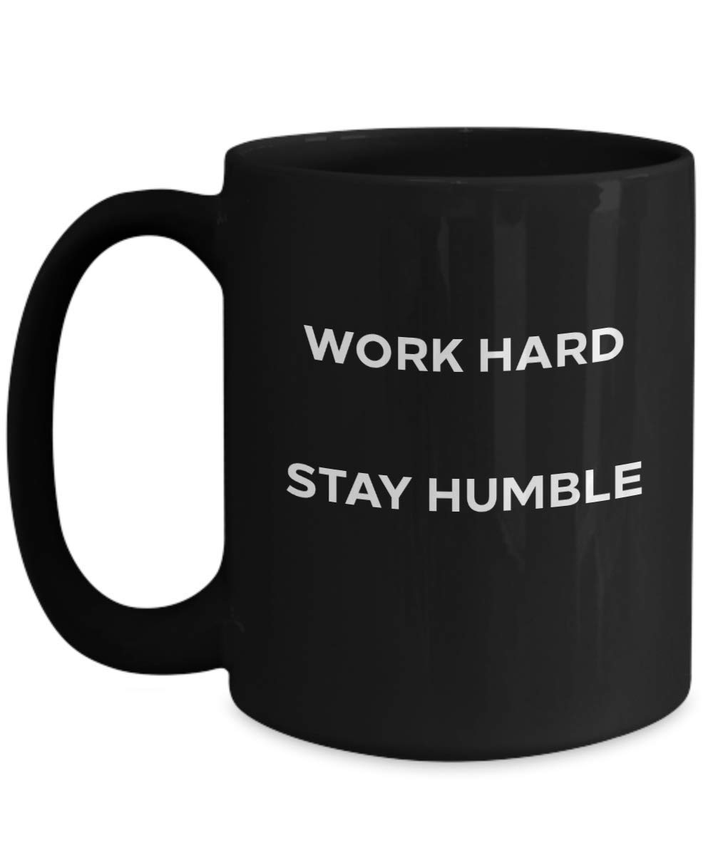 Work Hard Stay Humble Coffee Mug - Inspirational Motivational Coffee Cup for Office, Home & Gifts - Perfect for Daily Coffee Drinkers & Coworkers