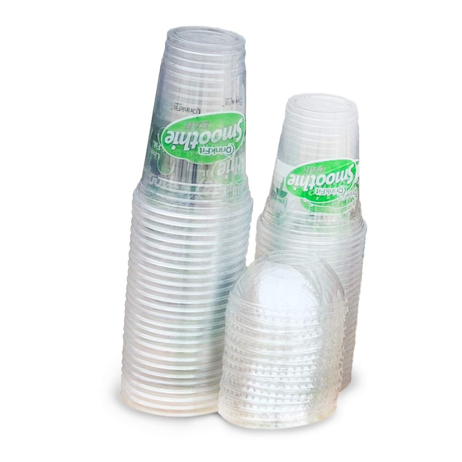DrinkFit 16oz Clear Plastic Cups - 1000ct Bulk Disposable PET Party Cups for Iced Coffee, Jello Shots, Beverages & Condiments | Crystal Clear, Durable & Eco-Friendly | Perfect for Parties, Events, Catering & Home Use