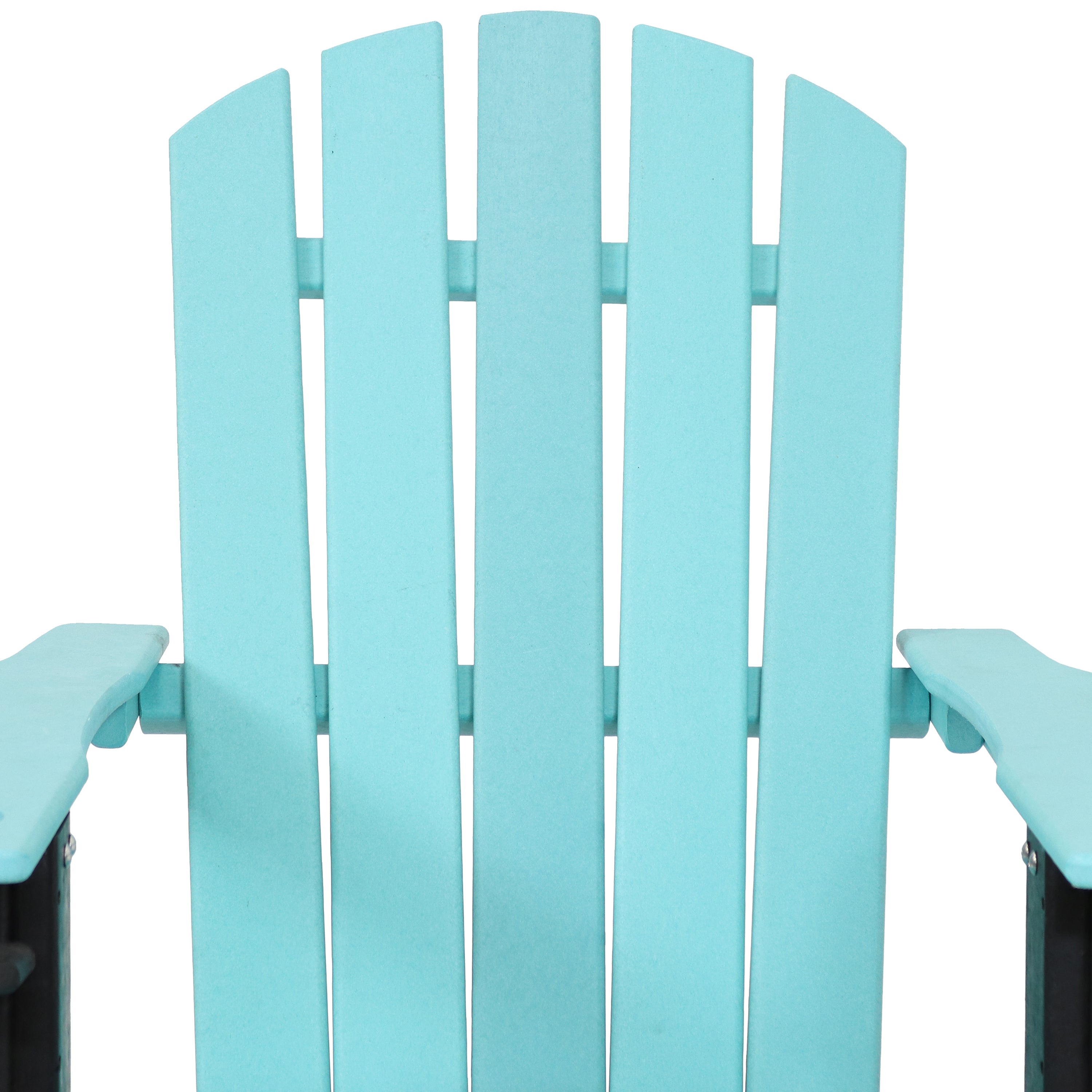 Premium Sunnydaze All-Weather 2-Tone Outdoor Adirondack Chair with Cup Holder - Durable Patio Furniture for Garden, Poolside & Backyard Relaxation