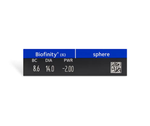 Biofinity Contact Lenses 6 Pack - Monthly Disposable Soft Lenses for Dry Eyes | Perfect for Daily Wear, Travel & Active Lifestyles