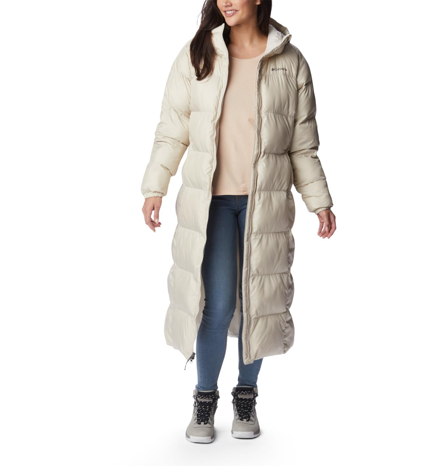 Columbia Women's Puffect Long Jacket - Waterproof Winter Coat with Omni-Heat, Lightweight Warm Puffer Jacket for Cold Weather, Hiking & Outdoor Activities