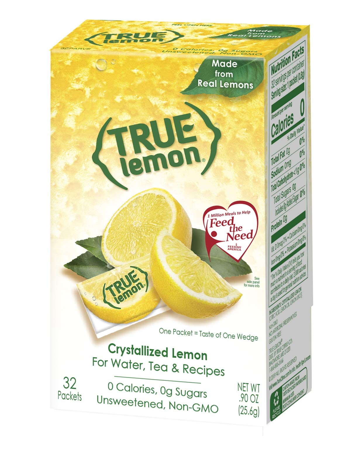 True Lemon, Lime, Orange & Grapefruit 32ct Sampler Pack - 4 Pack of Natural Citrus Drink Mixes | Perfect for Hydration, Cocktails & Healthy Lifestyle
