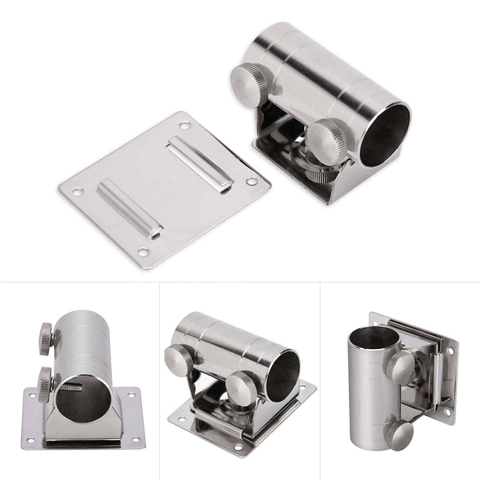 Heavy Duty Stainless Steel Umbrella Stand Base - Detachable Adjustable Holder Bracket for Patio, Garden, Beach & Fishing Box - Weatherproof Outdoor Umbrella Stand for Sun Shade, Market Stall & Camping