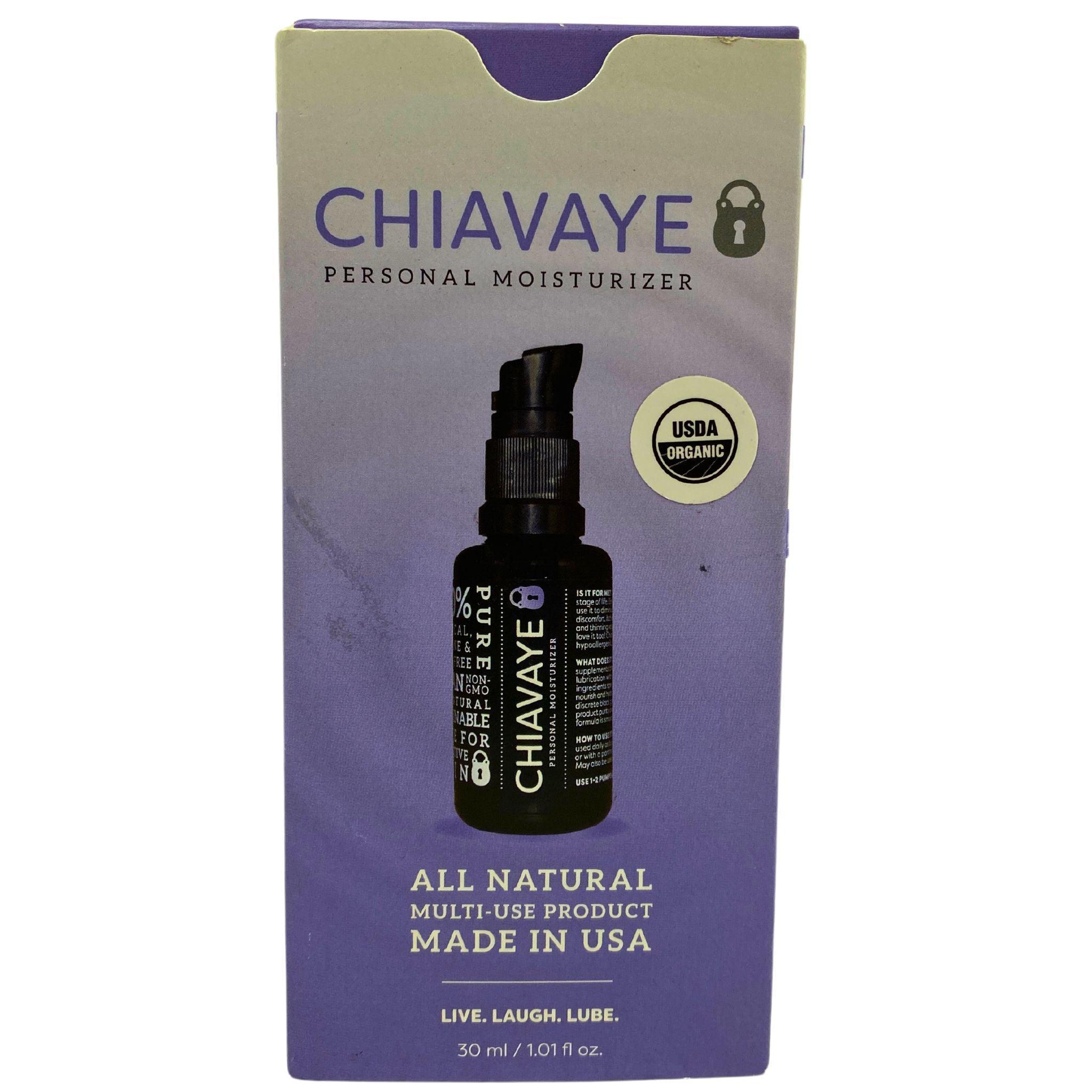 Chiavaye All Natural Personal Moisturizer - Multi Use Organic Lubricant for Women & Men - 1.01oz (18 Pack Bulk) - Perfect for Sensitive Skin, Massage, Intimate Care & Daily Hydration