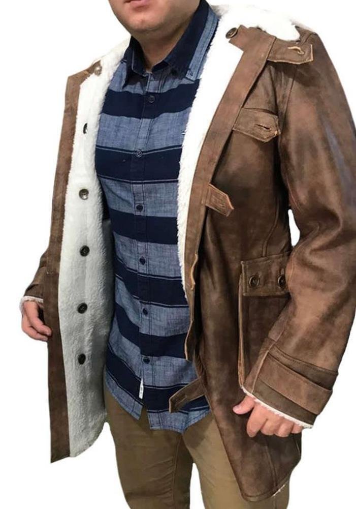 Classyak Men's Distressed Genuine Leather Jacket - Vintage Biker Style Outerwear for Casual Wear & Motorcycle Riding