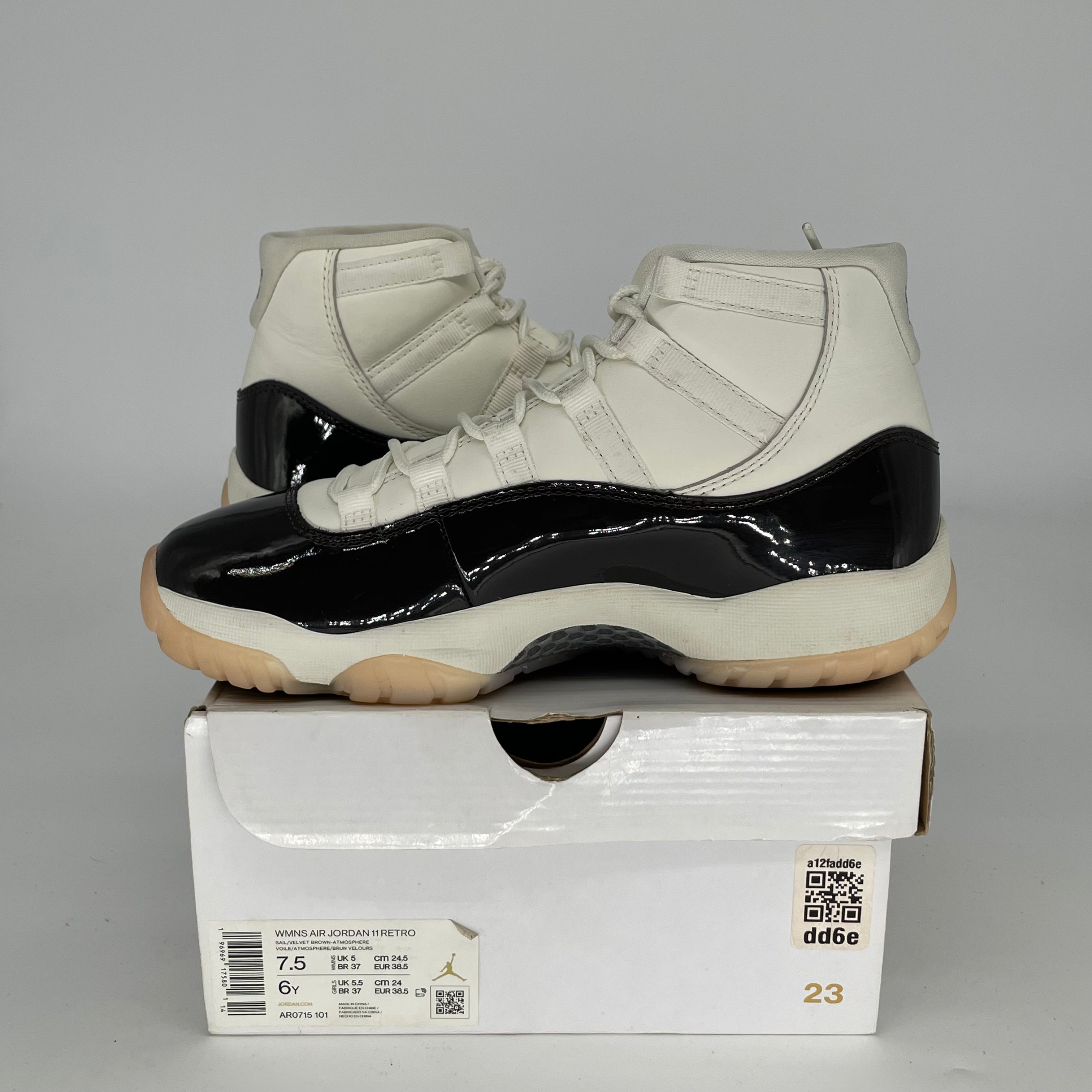Original Air Jordan 11 Retro 'Neapolitan' Women's Size 6/7.5W (AR0715-101) - Basketball Shoes for Women, Casual Streetwear Sneakers for Running & Gym Workouts