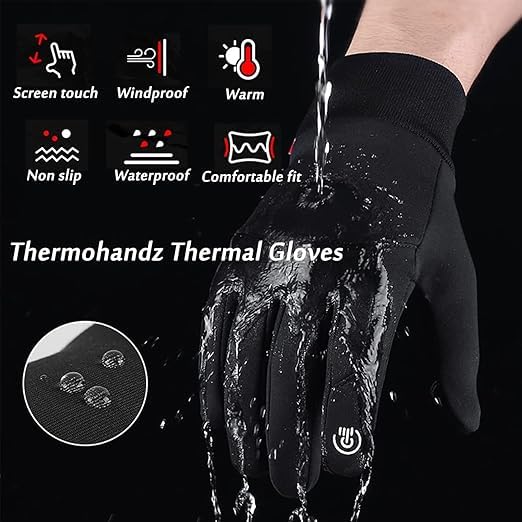 Waterproof Winter Gloves for Men & Women - Thermal Insulated Windproof Touchscreen Compatible Cold Weather Gloves - Perfect for Skiing, Snowboarding & Outdoor Activities