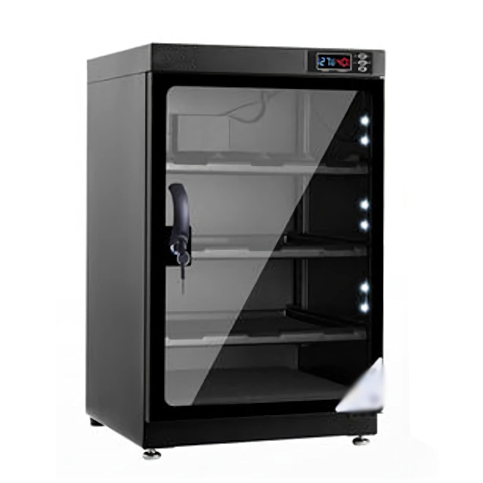 INTSUPERMAI 80L Digital Control Dehumidifying Dry Cabinet with Key Lock - Safe Storage for Camera Lenses & Electronic Equipment (100-240V, 4 Wheels) - Perfect for Photography Studios, Labs & Humidity-Sensitive Electronics Storage