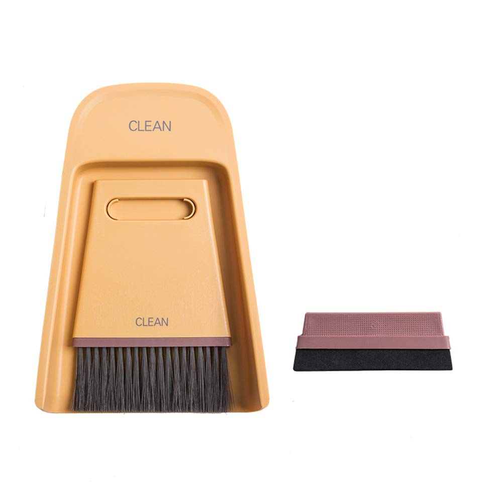 Mini Keyboard Sweep Brush & Dustpan - Portable Cleaning Tool for Home & Office Desks