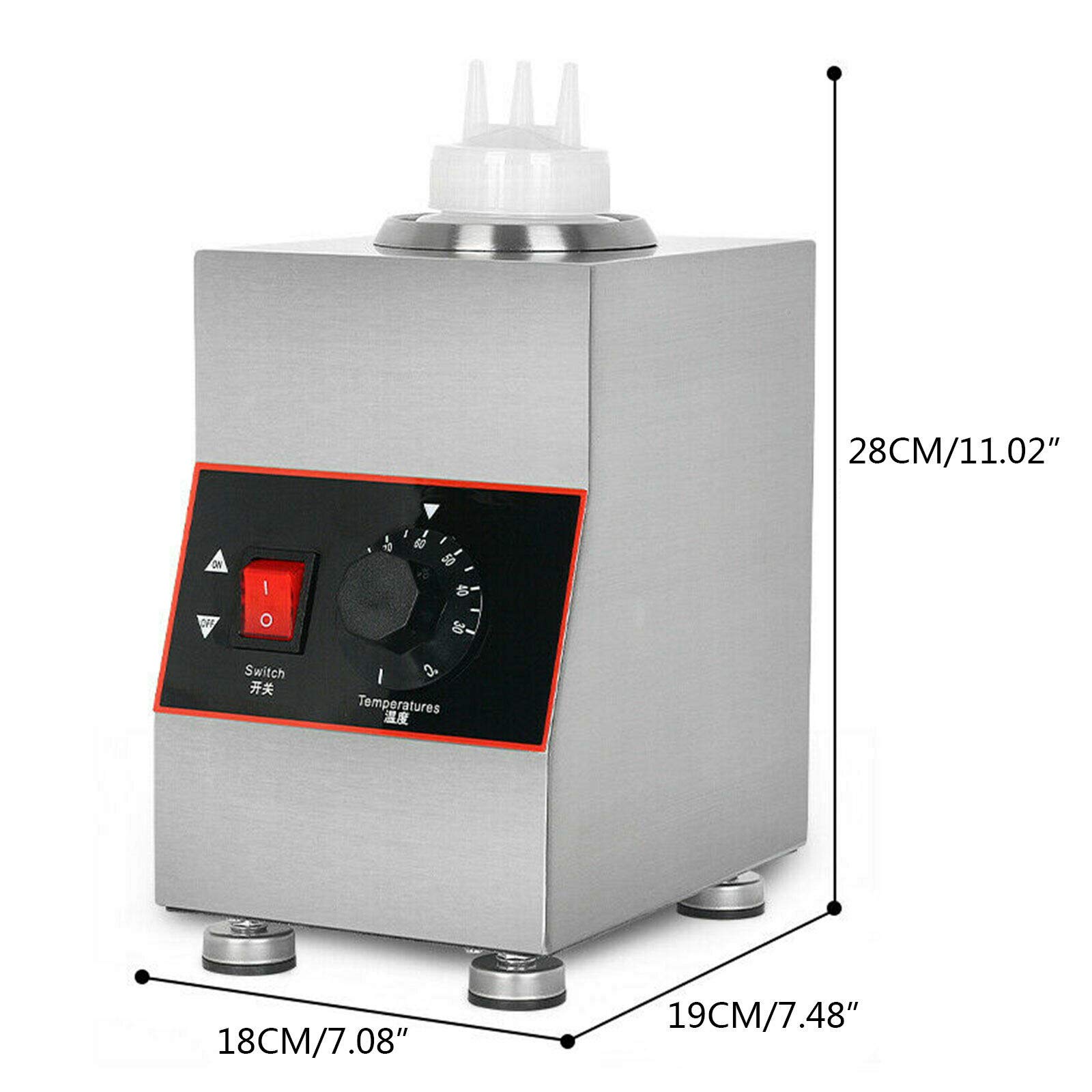 Commercial Electric Sauce Warmer & Jam Heater - Countertop Food Warmer with Pump Dispenser for Restaurants, Cafes & Catering - Perfect for Buffets, Food Trucks & Commercial Kitchens
