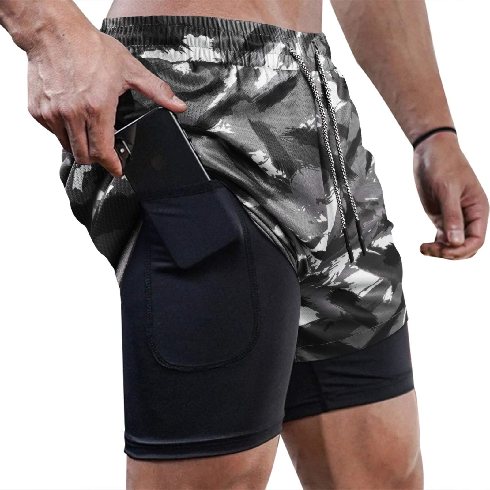 Surenow Men's 2-in-1 Running Shorts - 7