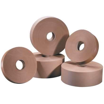 Tape Logic T155000 1.5 Inch x 500 Feet Kraft Water Activated Packing Tape - 5000 Rolls, Non-Reinforced for Shipping Boxes, Moving & Packaging Supplies