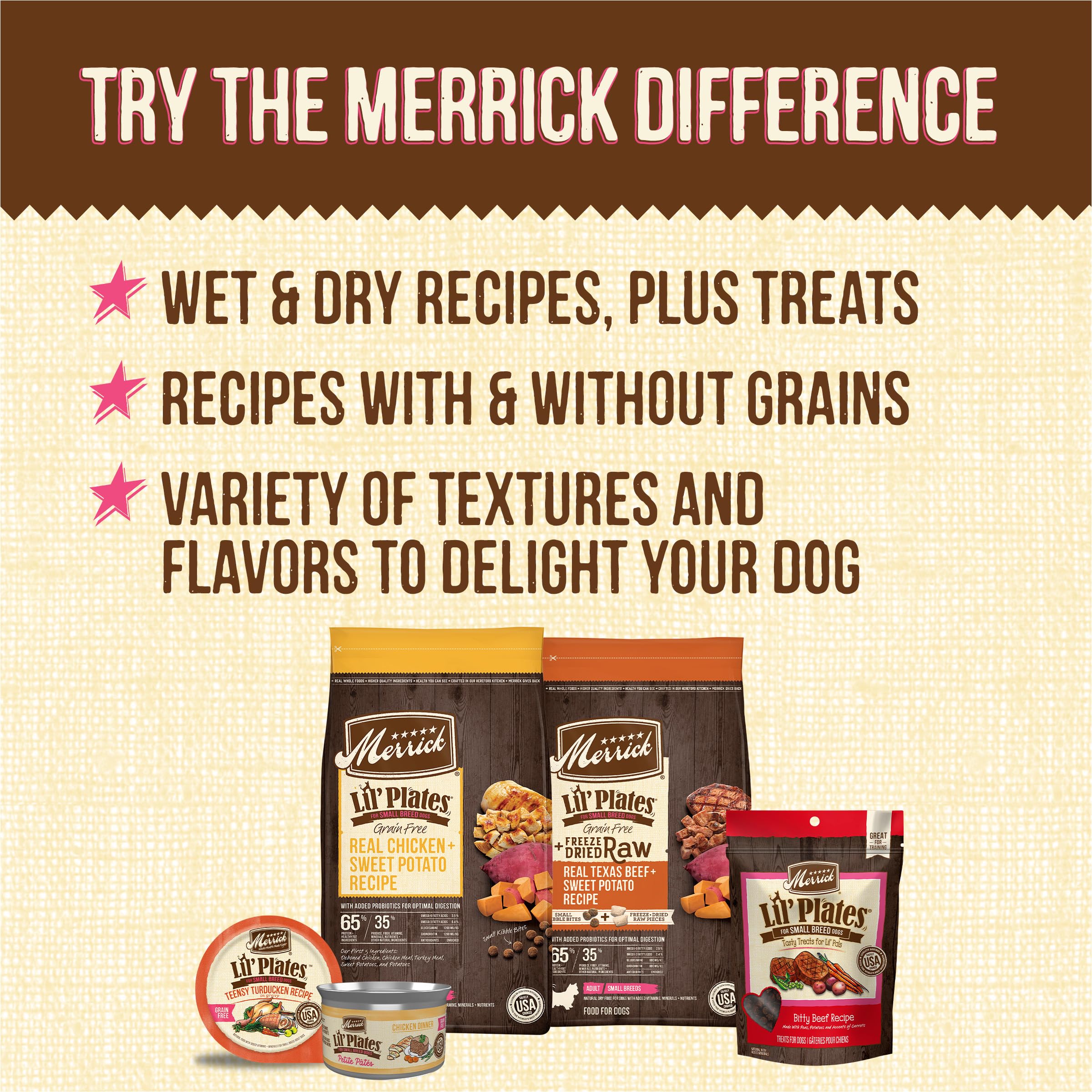 **Merrick Lil’ Plates Grain-Free Small Dog Treats - Natural Training Treats for Small Dogs, Salmon Recipe, 5 oz Pouch - Perfect for Puppy Training & Rewards**