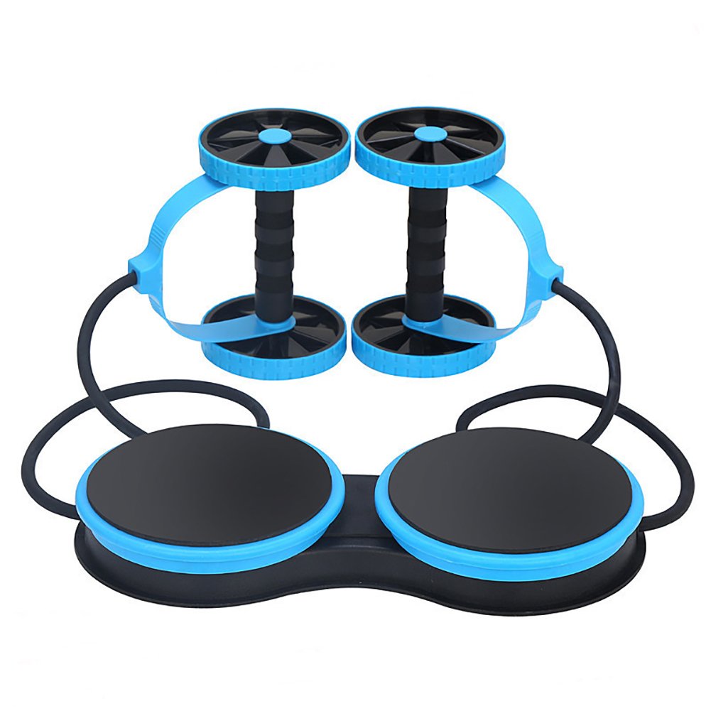 Multi-Functional Ab Wheel Roller for Core Workouts - Abdominal Exercise Equipment with Pull Rope & Twist Weight Training - Blue Fitness Gear for Home Gym & Office Workout