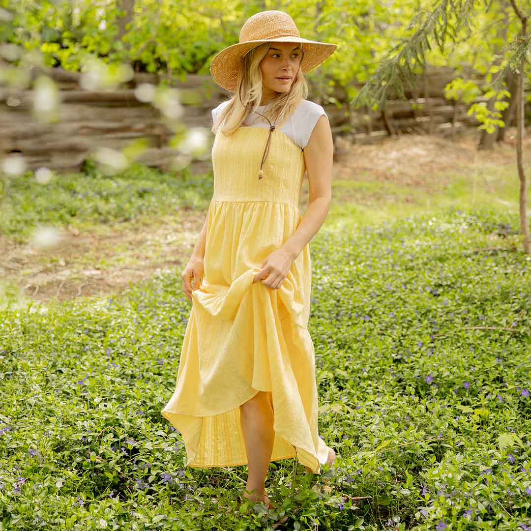 Butter Midi Dress for Women - Elegant Summer Beach Dress for Vacation, Party, and Casual Wear