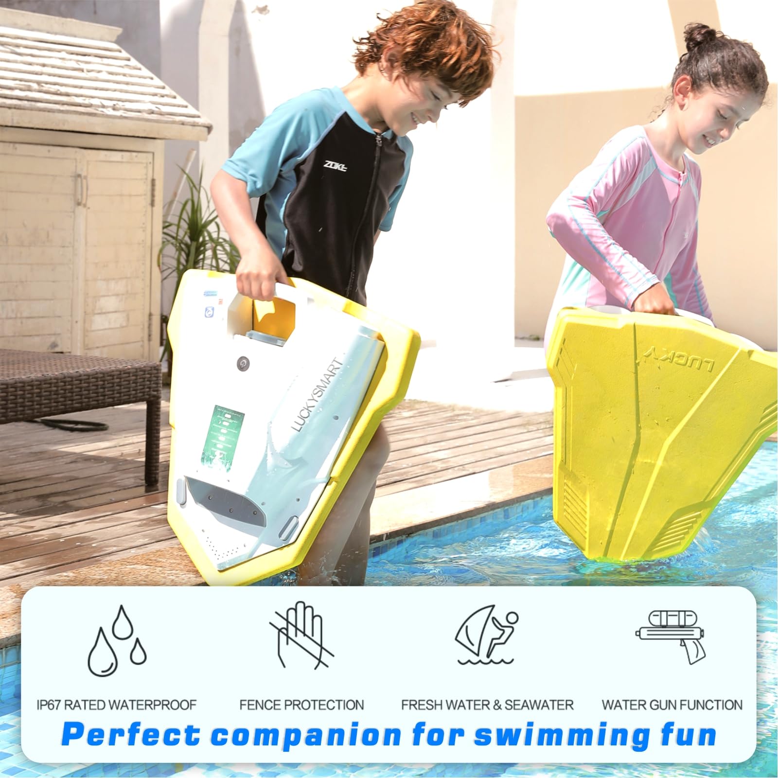 Electric Swimming Kickboard Scooter with Dual Motors - 1M/s Max Speed, 45 Min Runtime - Perfect Pool Toy for Kids & Adults - Great Summer Gift for Swimming Enthusiasts (Ideal for Pool Training, Water Exercise & Family Fun)