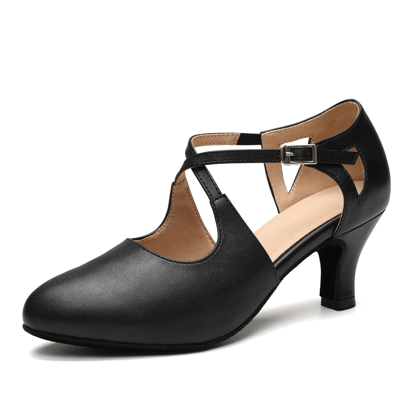 VCIXXVCE Women's Latin Dance Shoes - Closed Toe Ballroom Salsa Tango Performance Shoes for Professional Dancers | Perfect for Dance Competitions, Performances & Social Dancing Events