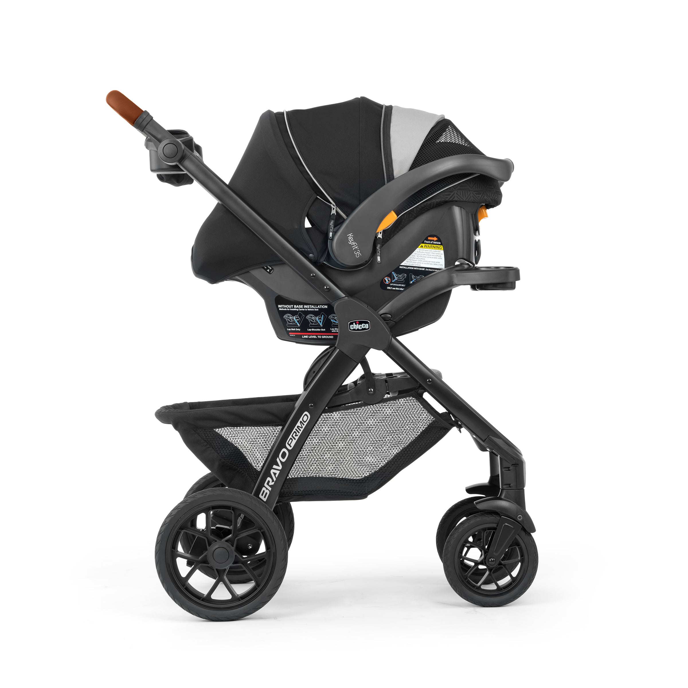 Chicco Bravo Primo Trio Travel System - Lightweight Stroller & Infant Car Seat Combo for Newborns to Toddlers | Perfect for Air Travel, Shopping & Daily Outings